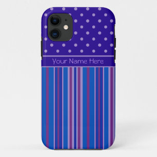 iPhone 5/5s Case to Personalise: Stripes, Polkas