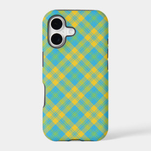 iPhone 5/5s Xtreme Case: Blue Yellow Green: Plaid