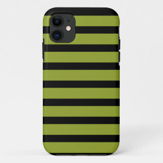 iPhone 5 Barely There Case Black Green Stripes