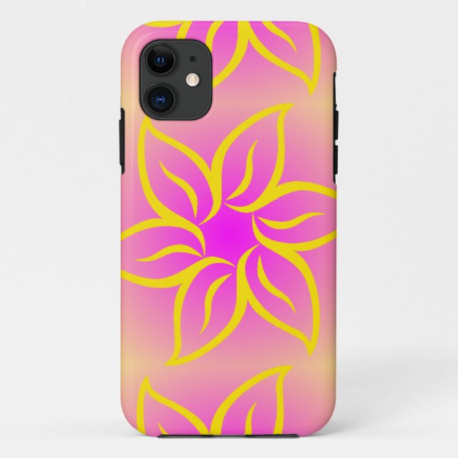 iPhone 5 Barely There Case Pink Yellow Flower (Back)