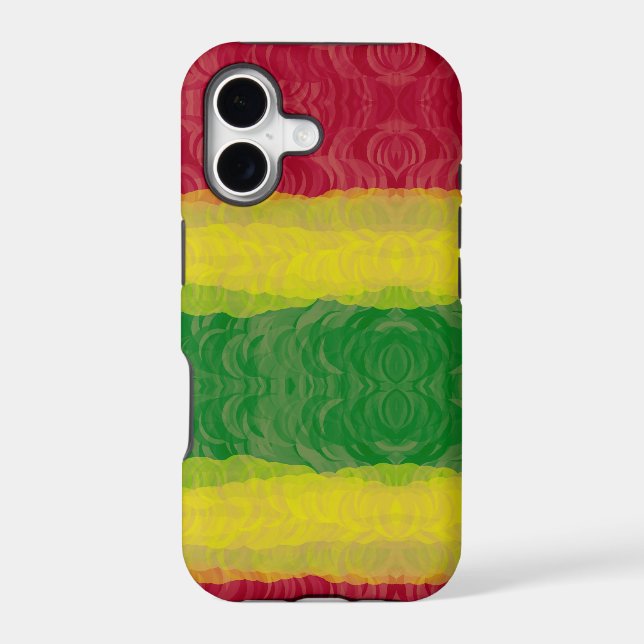 iPhone 5 Barely There ID Case, Rasta Abstract (Back)