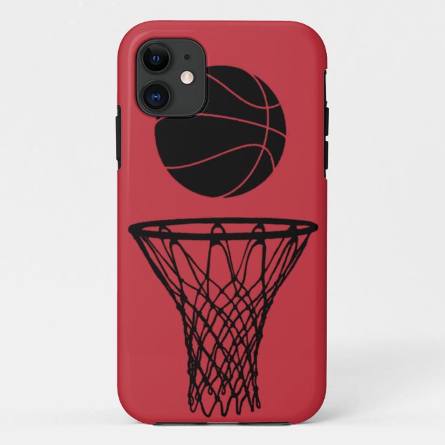 iPhone 5 Basketball Silhouette Bulls Red Case-Mate iPhone Case (Back)
