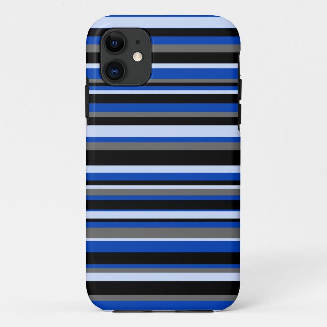 iPhone 5 case blue stripes (Back)