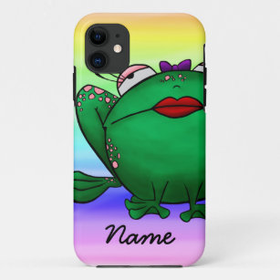 iPhone 5 Case, Cute Cartoon Frog, Name Template iPhone 11 Case