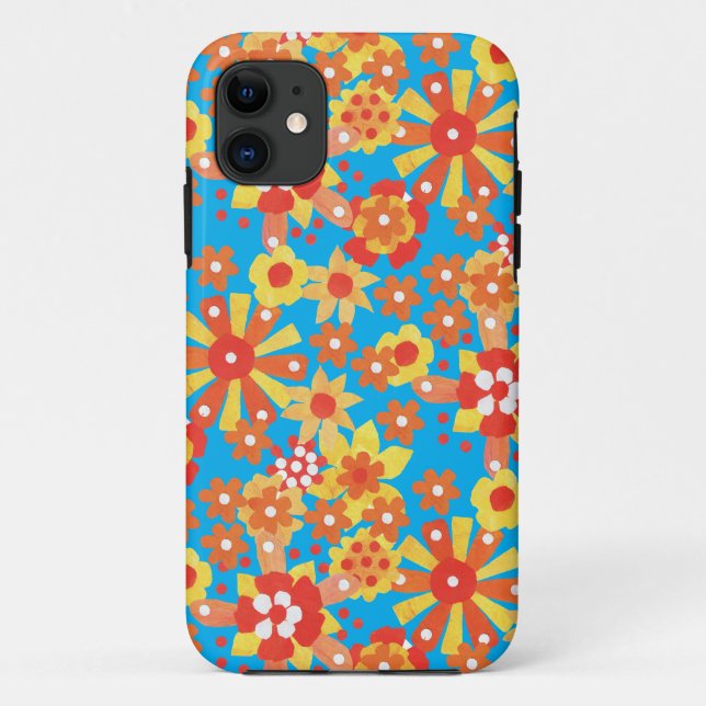 iPhone 5 Case-Mate Case, Ditzy Orange Flowers Case (Back)