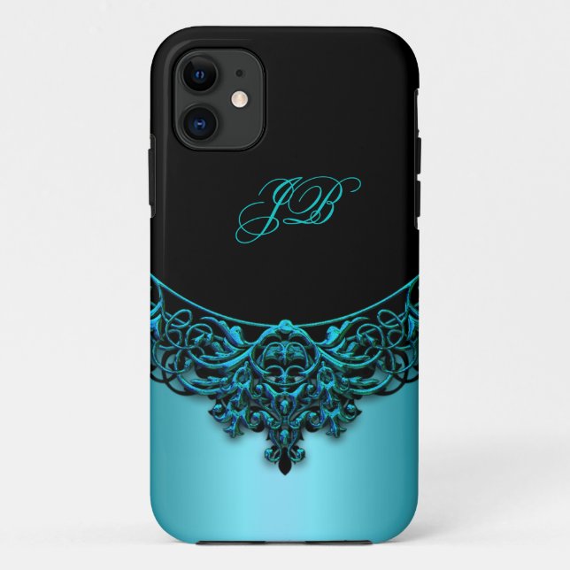 iPhone 5 Case-Mate Case Teal Blue Black (Back)