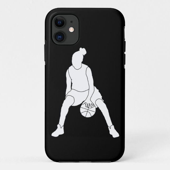 iPhone 5 Case-Mate Dribble Silhouette White/Black Case-Mate iPhone Case (Back)