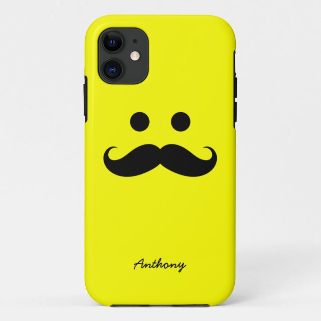 iPhone 5 Case Personalised Moustache Face (Back)