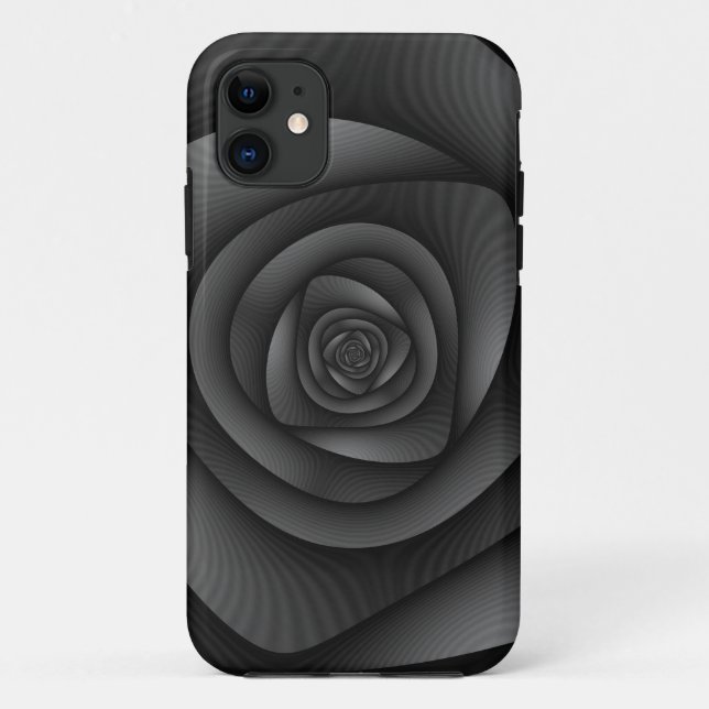 iPhone 5 Case  Spiral Labyrinth in Monochrome (Back)