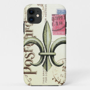 iPhone 5 case- Vintage Fleur de Lis postcard 11 Case