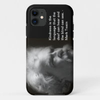 iPhone 5 case with Mark Twain image and quote