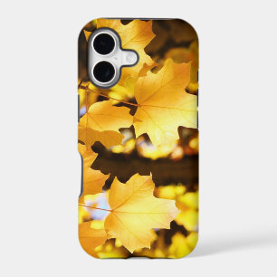 iPhone 5 cases Autumn Leaves Yellow Glowing