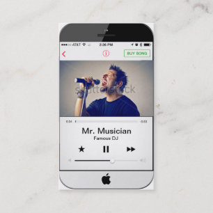 iPhone 5 Customisable Namecard for Musicians
