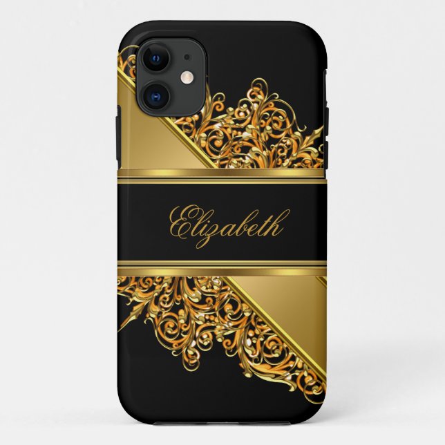 iPhone 5 Elegant Classy Gold Lace Case-Mate iPhone Case (Back)