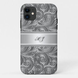 iPhone 5 Elegant Classy Silver White iPhone 11 Case