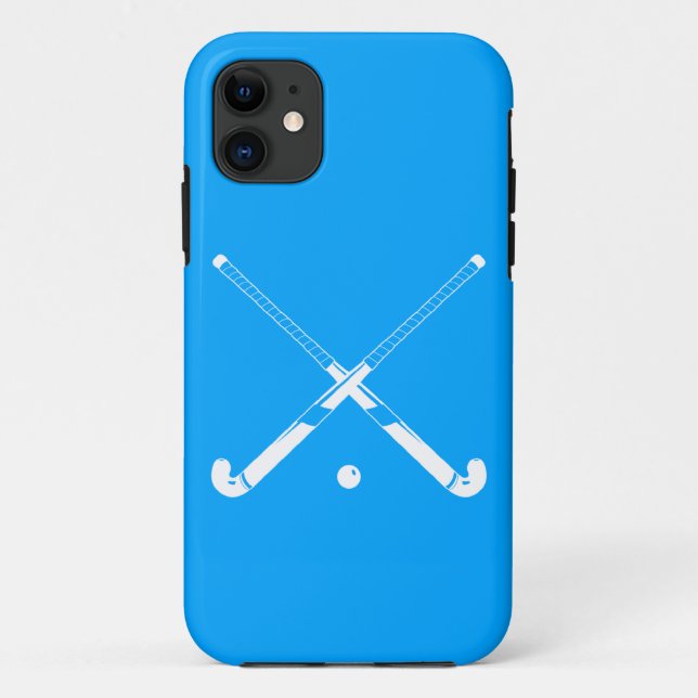 iPhone 5 Field Hockey Silhouette Blue Case-Mate iPhone Case (Back)