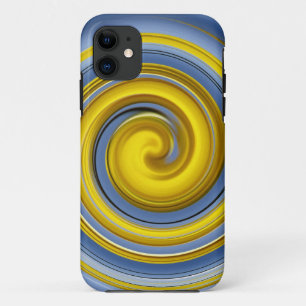 iPhone 5 Hülle gelb-blaue Spirale 11 Case