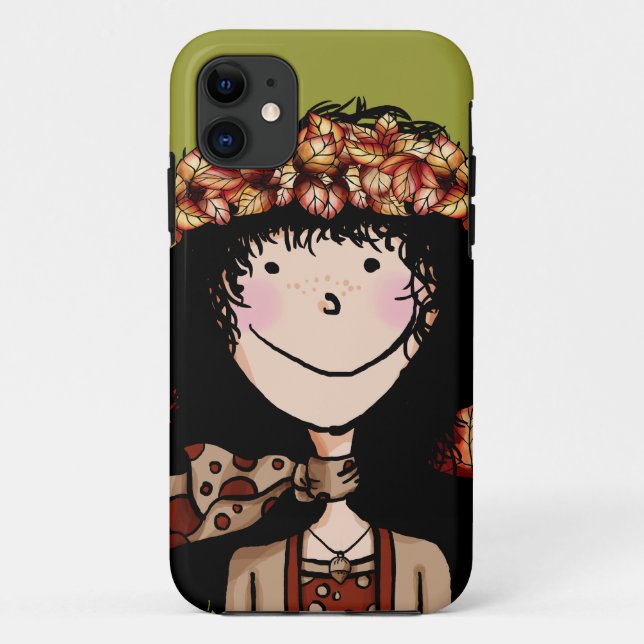 iPhone 5 ID Case, Autumn Girl Case-Mate iPhone Case (Back)