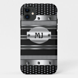 iPhone 5 Metal Studs look Chrome Mens iPhone 11 Case