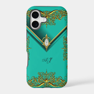 iPhone 5 Monogram Regal Elegant Jade Gold