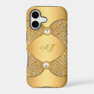 iPhone 5 Monogrammed Regal Elegant Pearl Gold