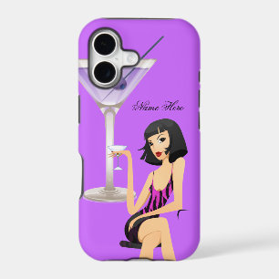 iPhone 5 Party Girl Zebra Martini Black Purple