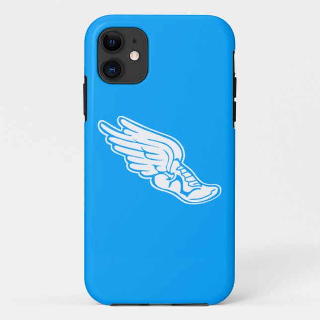 iPhone 5 Track Logo White on Blue Case-Mate iPhone Case (Back)