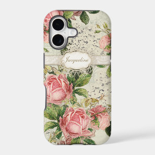 IPhone 5 - Vintage English Rose Lace n Hydrangea