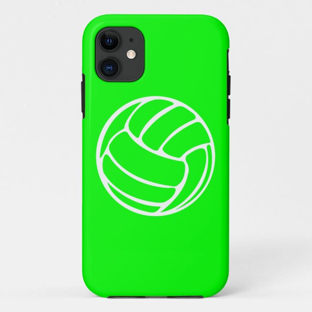 iPhone 5 Volleyball White on Green Case-Mate iPhone Case (Back)
