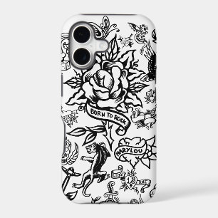 iphone 5 white and black Tattoo case
