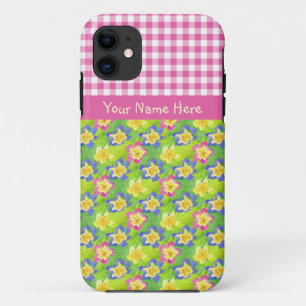 iPhone 5 Xtreme Case Personalise Primroses Gingham