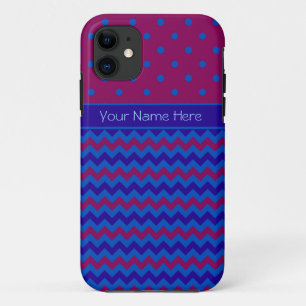iPhone 5 Xtreme Case: Personalise Purple Chevrons 11 Case