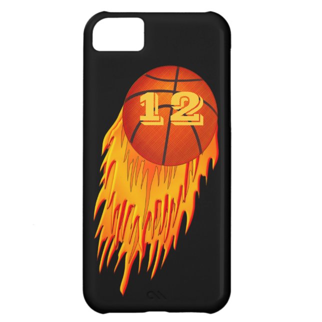 iPhone 5C Basketball Cases with YOUR Jersey Number (Back)