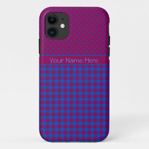 iPhone 5s Case-Mate Case Plum, Blue, Polkas, Check