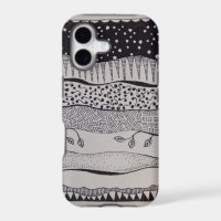 iPhone 5s case with black and white design
