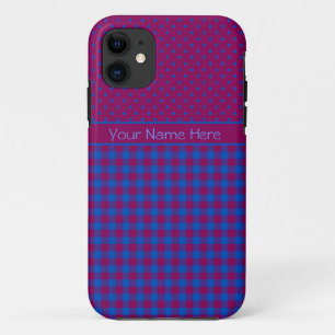 iPhone 5s Xtreme Case Plum, Blue, Polkas, Check
