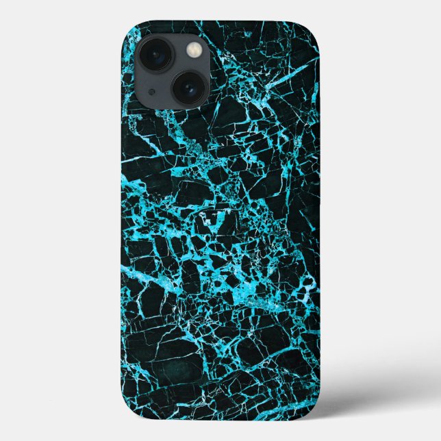 iPhone 6/6s (Battery Case) - Black & Teal Marble, Case-Mate iPhone Case (Back)