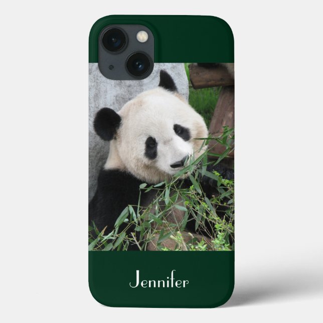 iPhone 6 Case Giant Panda Dark Green Background (Back)