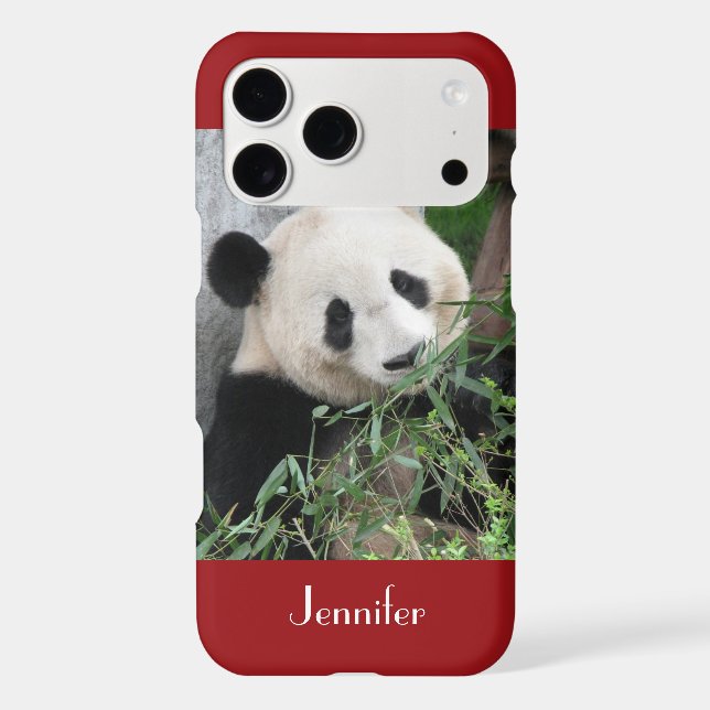 iPhone 6 Case Giant Panda Dark Red Background (Back)
