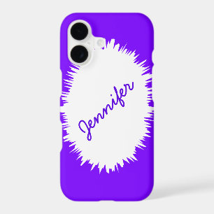 iPhone 6 Case, Purple and White, Personalised