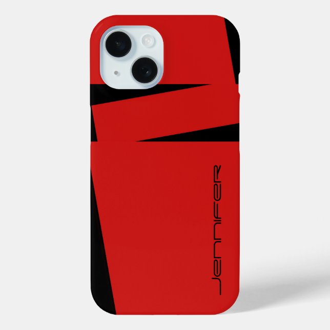 iPhone 6 Case Red and Black Stripe on Stripe (Back)