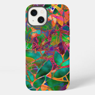 iPhone 6 Case Tough Floral Abstract Stained Glass