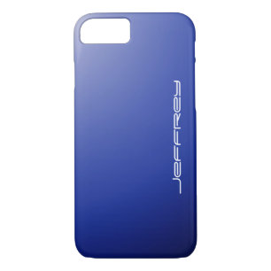 iPhone 7 Case, Blue Gradient & White, Personalised iPhone 8/7 Case