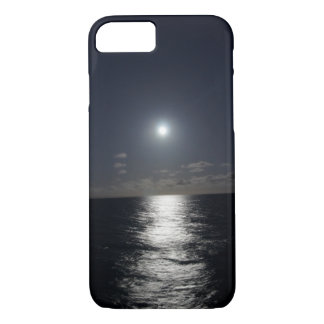 iPhone 7 Case Moon & Ocean Beach at Night
