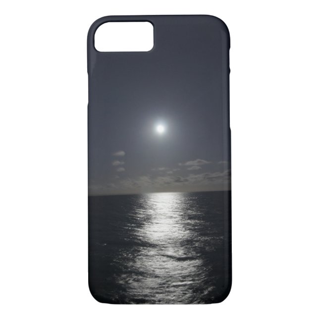 iPhone 7 Case Moon & Ocean Beach at Night (Back)