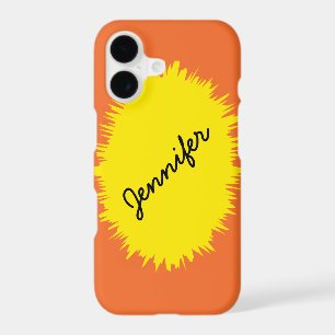 iPhone 7 Case, Orange and Yellow, Personalised