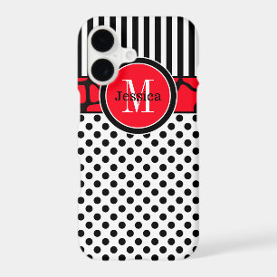 iPhone 7 Case   Stripes, Dots   Red