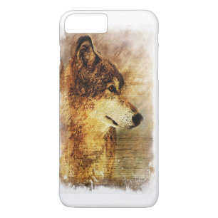 iPhone 7 Case with a Timber Wolf painting