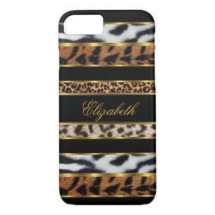 iPhone 7 Elegant Classy Mixed Animal Gold Black 3 iPhone 8/7 Case