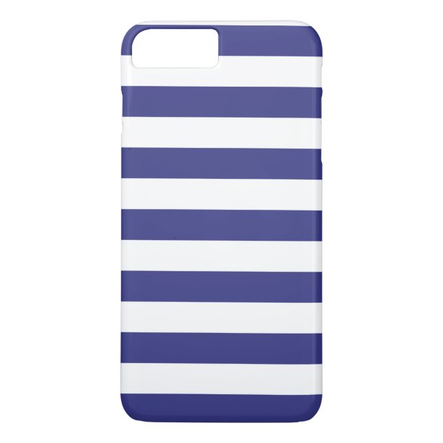 iPhone 7 Plus Case - Royal Blue Bold Stripes (Back)